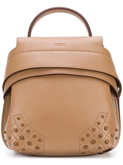 Shop Tod's Wave Mini Backpack - Brown