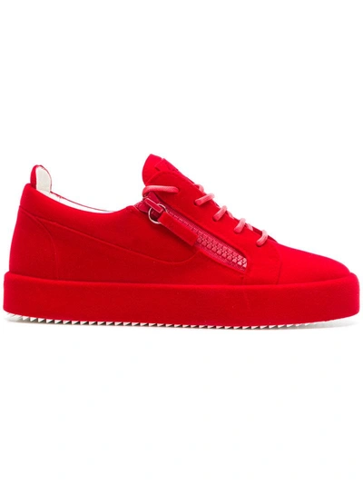 Shop Giuseppe Zanotti Design Nicki Low Top Sneakers - Red