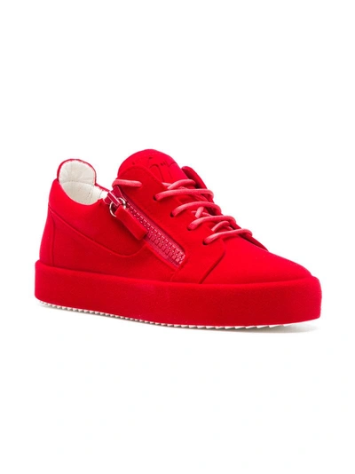 Shop Giuseppe Zanotti Design Nicki Low Top Sneakers - Red