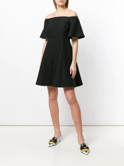 Shop Valentino Off The Shoulder Dress In Black