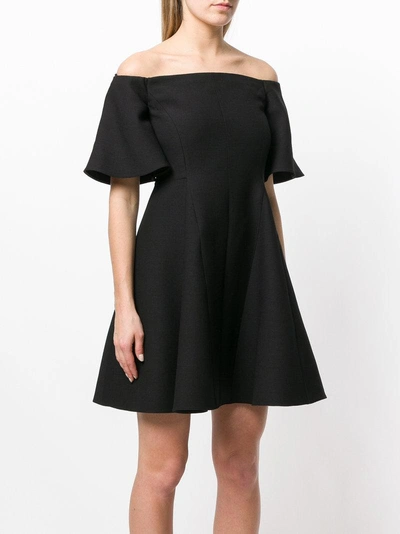 Shop Valentino Off The Shoulder Dress In Black