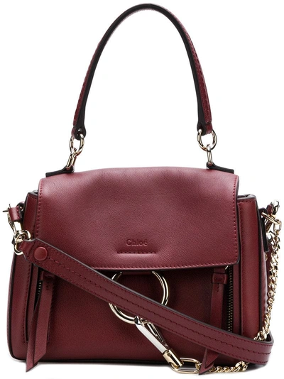 Shop Chloé Faye Small Shoulder Bag - Red