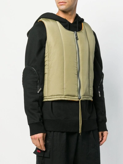 Shop Our Legacy Zip Padded Gilet - Green