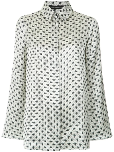 Shop Andrea Marques Printed Bell Sleeves Shirt