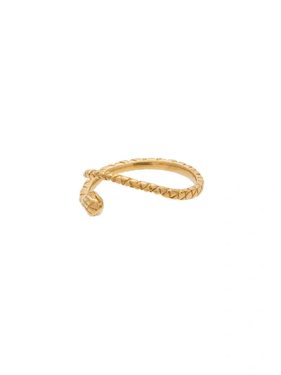 Shop Marte Frisnes Gold Metallic Eva Snake Sterling Silver Ring