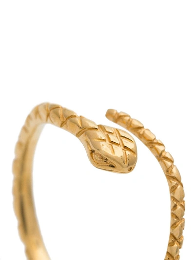 Shop Marte Frisnes Gold Metallic Eva Snake Sterling Silver Ring