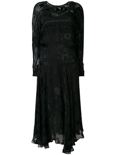 Shop Preen By Thornton Bregazzi Eva Asymmetric Lace Dress - Black