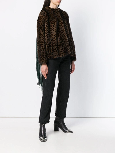 Shop Liska Leopard Printed Jacket - Brown