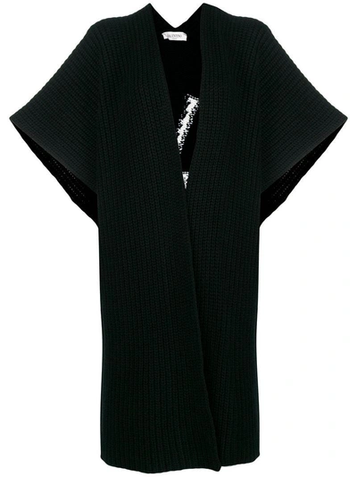 Shop Valentino Vltn Knitted Cardigan - Black