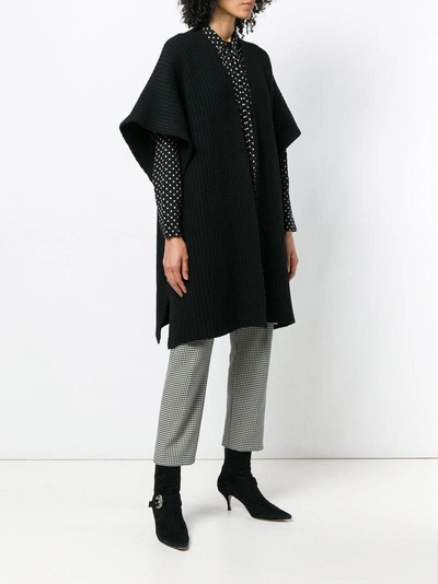 Shop Valentino Vltn Knitted Cardigan - Black
