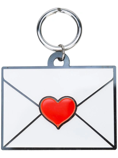 Shop Yazbukey Envelope Heart Keyring - White