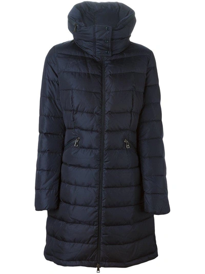 Shop Moncler Flamette Padded Coat In Blue