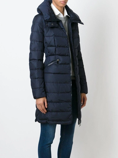 Shop Moncler Flamette Padded Coat In Blue