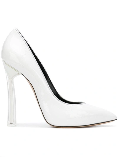 Shop Casadei Classic Pointed Pumps - White