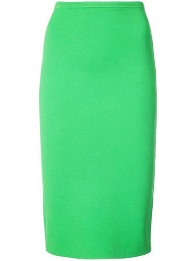 Shop Diane Von Furstenberg Dvf  Textured Pencil Skirt - Green