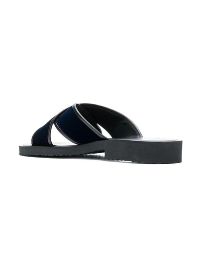 Shop Giuseppe Zanotti Design Cross Over Strap Sandals - Black