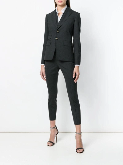 Shop Dsquared2 Three-piece Trouser Suit - Grey