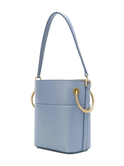Shop Chloé Small Roy Bucket Bag - Blue