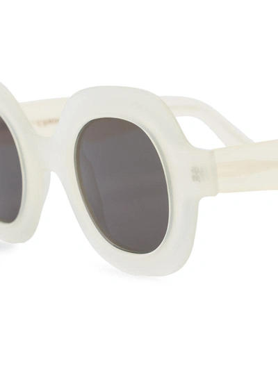 Shop Lapima Round Frame Sunglasses - White