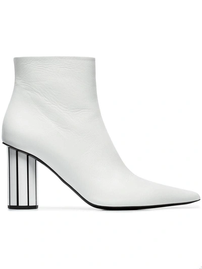 Shop Proenza Schouler White Mirror Heel 90 Leather Ankle Boots
