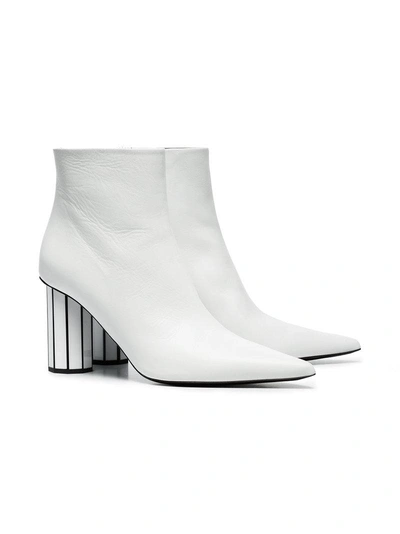 Shop Proenza Schouler White Mirror Heel 90 Leather Ankle Boots