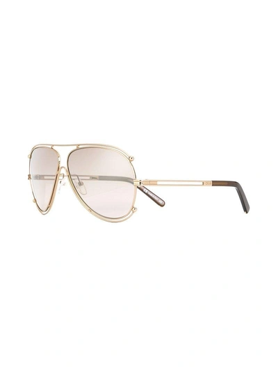 Shop Chloé 'isadora' Sunglasses In Metallic