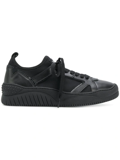 Shop Just Cavalli Panelled Sneakers - Black