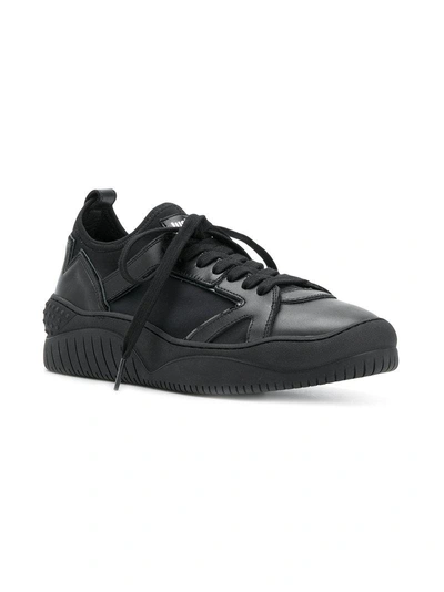 Shop Just Cavalli Panelled Sneakers - Black