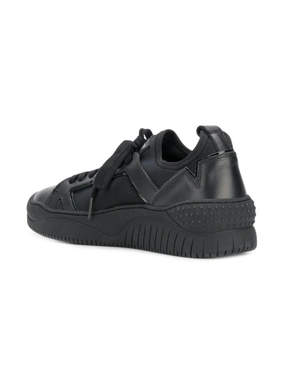 Shop Just Cavalli Panelled Sneakers - Black