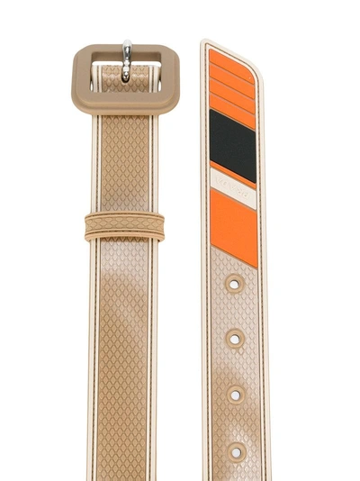 Shop Prada Tonal Detail Belt In Neutrals