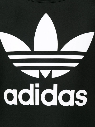 Shop Adidas Originals Adidas Trefoil Logo Swimsuit - Black