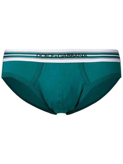 Shop Dolce & Gabbana Branded Briefs - Green
