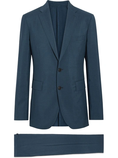Shop Burberry Soho Fit Wool Mohair Suit - Blue