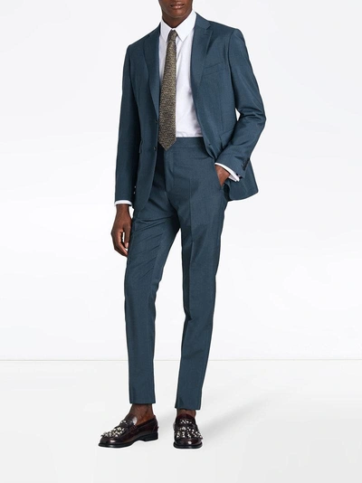 Shop Burberry Soho Fit Wool Mohair Suit - Blue