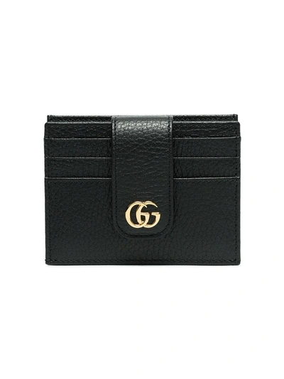 Shop Gucci Black Gg Marmont Leather Cardholder