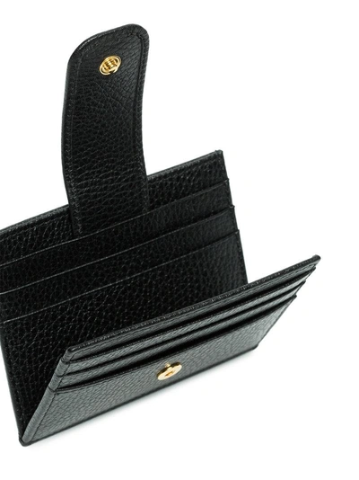 Shop Gucci Black Gg Marmont Leather Cardholder
