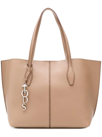 Shop Tod's Joy Medium Tote - Neutrals