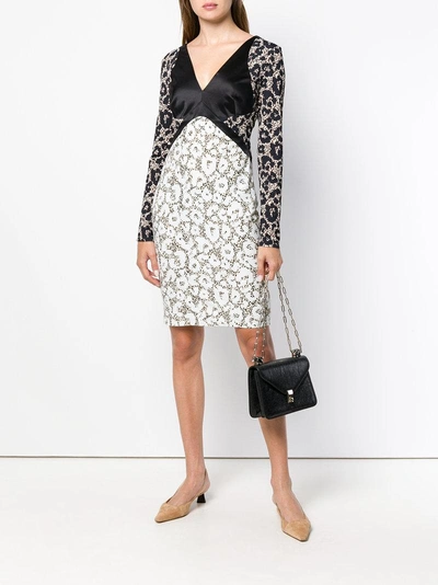 Shop Roberto Cavalli Contrast Leopard Print Dress - Black