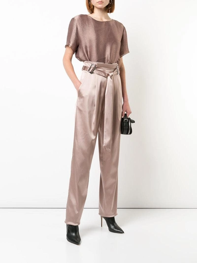 Shop Sally Lapointe Tie Waist Tapered Trousers