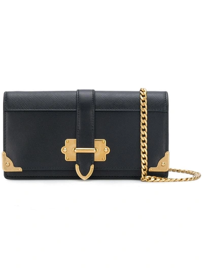 Shop Prada Cahier Shoulder Bag - Black