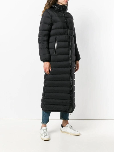 Shop Moncler Grue Long Down Coat In Black