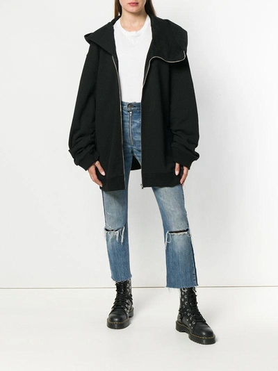 Shop Yuiki Shimoji Rear Print Jacket - Black