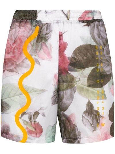 Shop Soulland Floral Print Running Shorts - Green