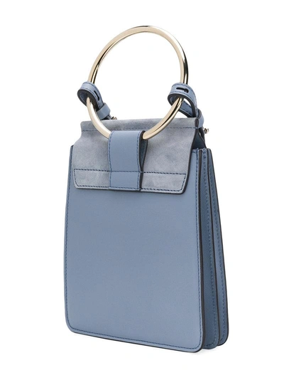 Shop Chloé Faye Small Bracelet Bag In Blue