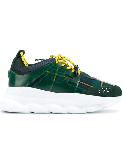 Shop Versace Chain Reaction Sneakers - Green