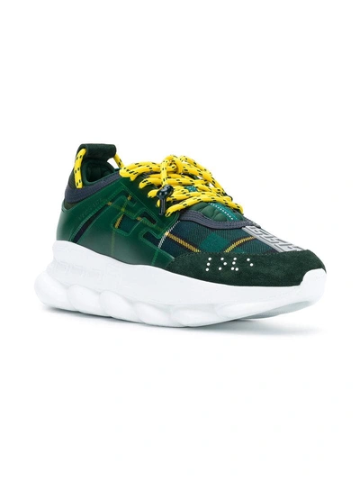 Shop Versace Chain Reaction Sneakers - Green