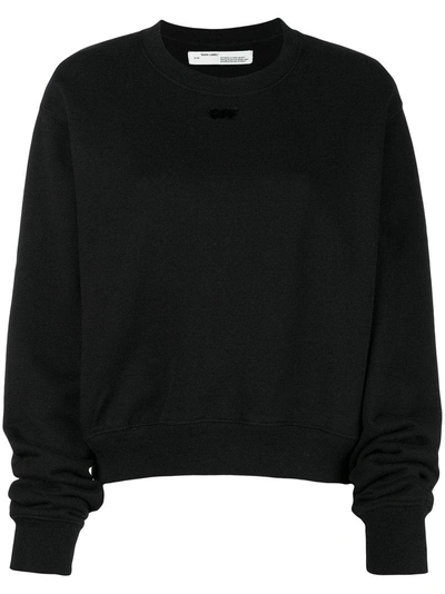 Shop Off-white Distressed Sweatshirt - Black