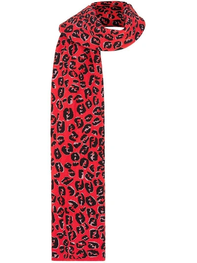 Shop Fendi Ff Splash Scarf - Red