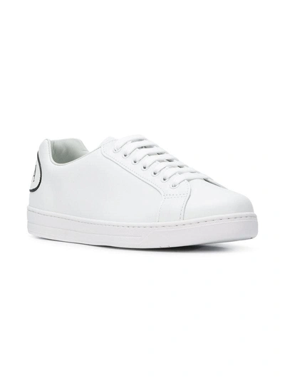 Shop Prada Logo-patch Sneakers - White