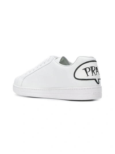 Shop Prada Logo-patch Sneakers - White